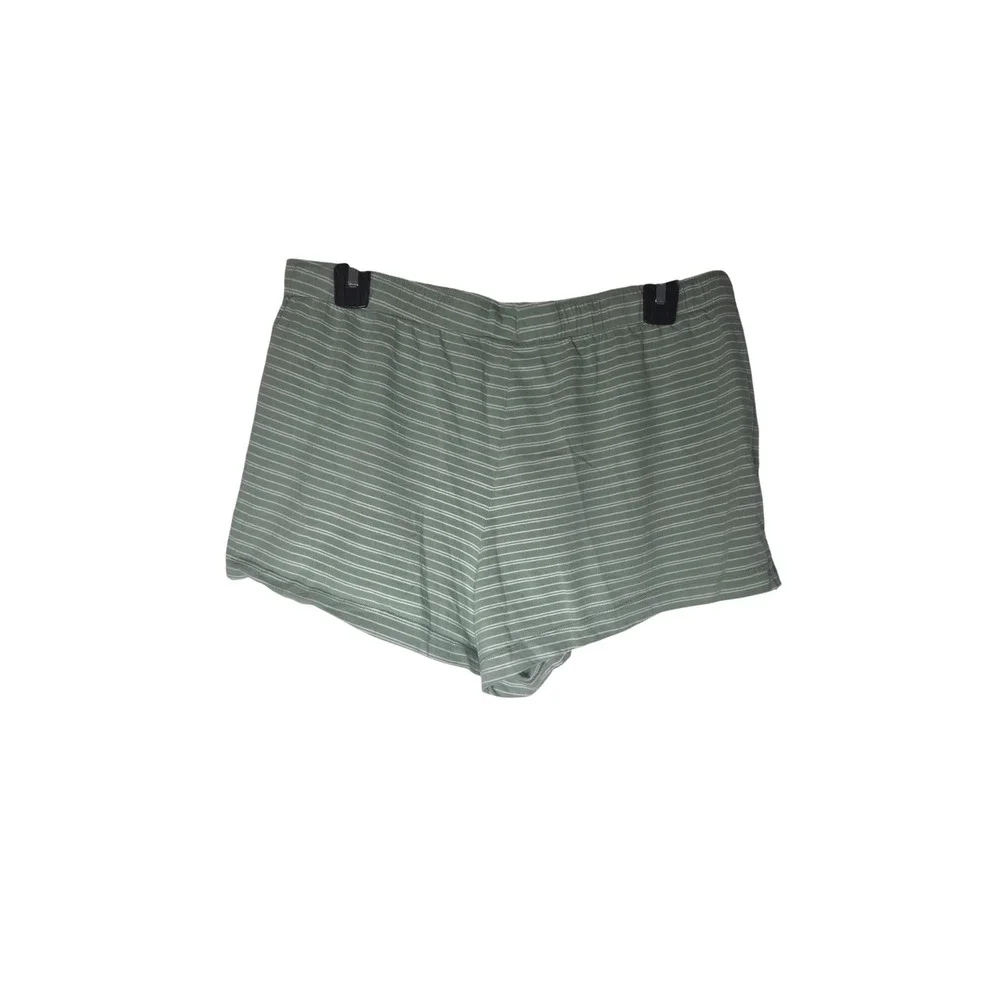 Calvin Klein Womens XL Sage Green White Striped Pajama Set Cami Shorts QP13910